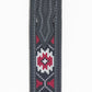 Mens Genuine Leather Aztec Embroidery Belt - Black