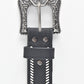 Mens Genuine Leather 3D Hand Stitched Belt - Black