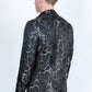 black/silver modern fit evening blazer men platini back