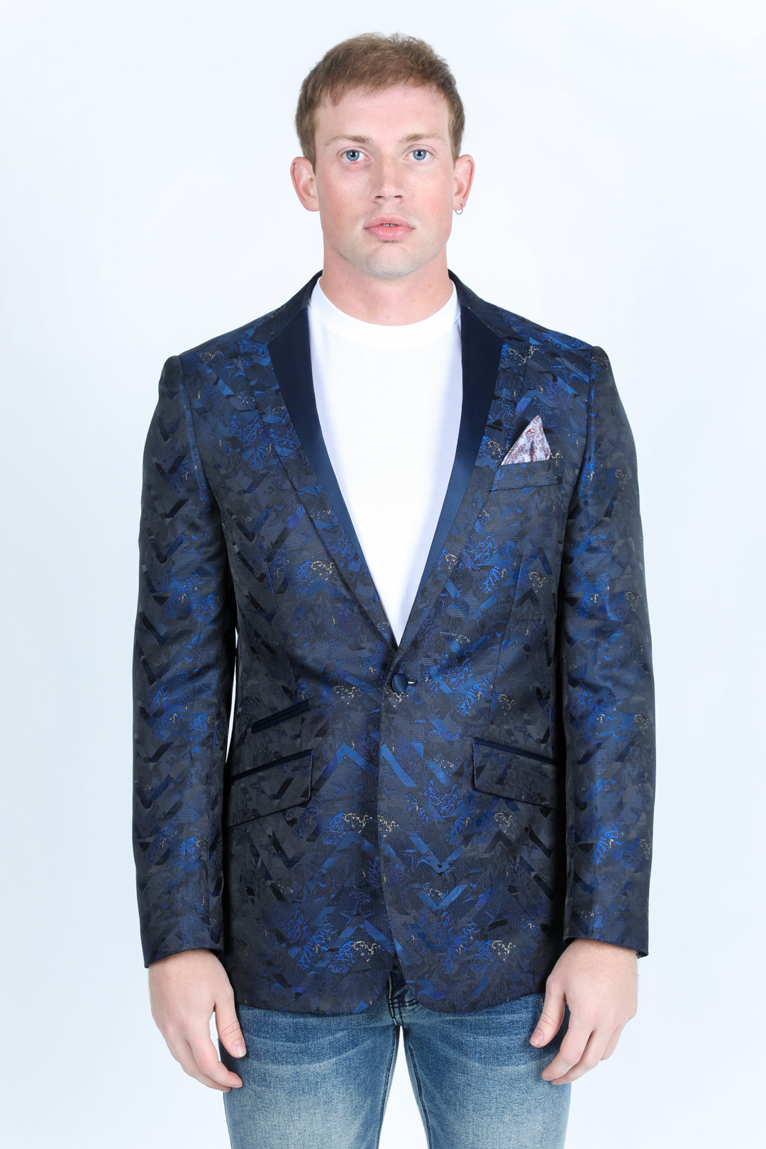 navy modern fit evening blazer men platini front