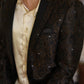 black/gold modern fit evening blazer men platini lifestyle zoom detal