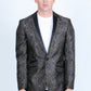 black/gold modern fit evening blazer men platini front