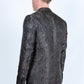 black/gold modern fit evening blazer men platini back