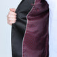 black modern fit evening blazer men platini detail