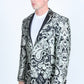 silver modern fit evening blazer men platini 