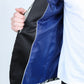 silver modern fit evening blazer men platini detail