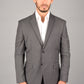 charcoal slim fit dress suit men platini front