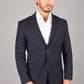 navy slim fit dress suit men platini front