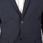 navy slim fit dress suit men platini close up