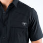 Men's Fishing Black Short Sleeve Shirt