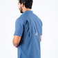 Men's Fishing Blue Short Sleeve Shirt
