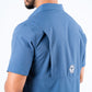 Men's Fishing Blue Short Sleeve Shirt