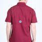 Men's Fishing Burgundy Short Sleeve Shirt