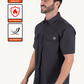 Men's Fishing Charcoal Short Sleeve Shirt
