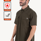 Men's Fishing Olive Short Sleeve Shirt