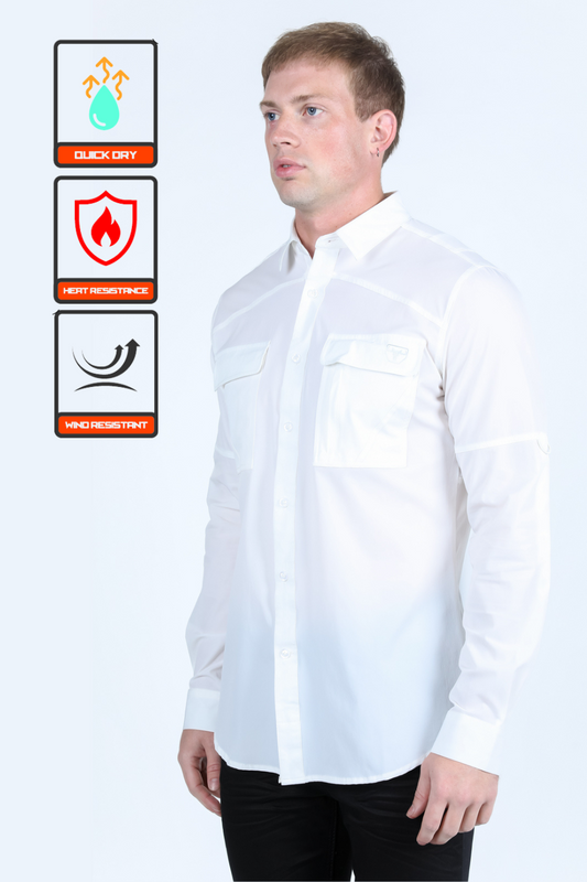 white portage emblem fishing shirt men platini detail-3