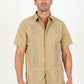 Men's Modern Khaki GUAYABERA Shirt