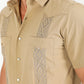 Men's Modern Khaki GUAYABERA Shirt