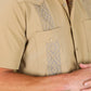 Men's Modern Khaki GUAYABERA Shirt