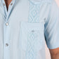 Men's Modern Light Blue GUAYABERA Shirt