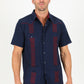 Men's Modern Navy GUAYABERA Shirt
