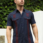 Men's Modern Navy GUAYABERA Shirt