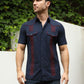 Men's Modern Navy GUAYABERA Shirt