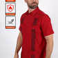 Men's Modern Red GUAYABERA Shirt