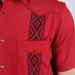 Men's Modern Red GUAYABERA Shirt