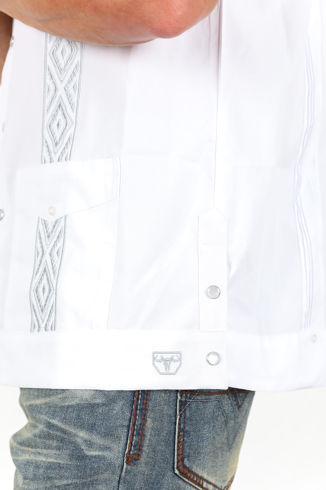 Men's Modern White GUAYABERA Shirt