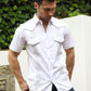 Men's Modern White GUAYABERA Shirt