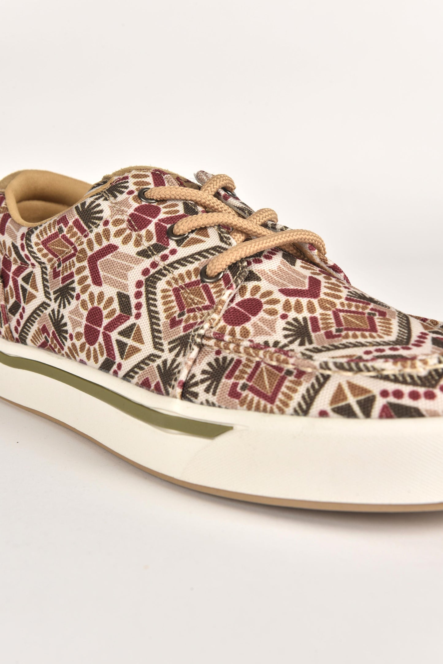 Mens Aztec Print Canvas Sneaker