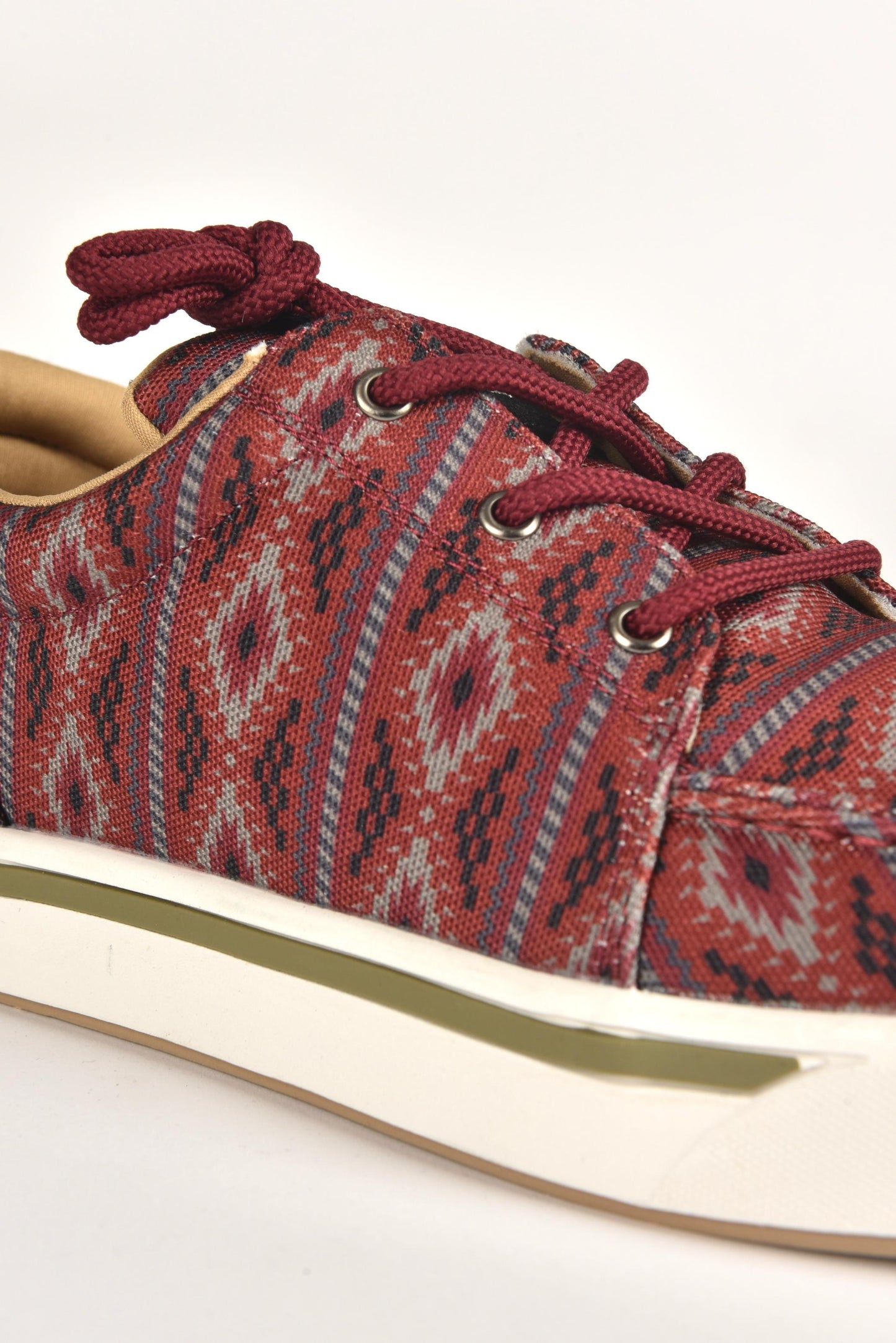 Mens Aztec Print Canvas Sneaker