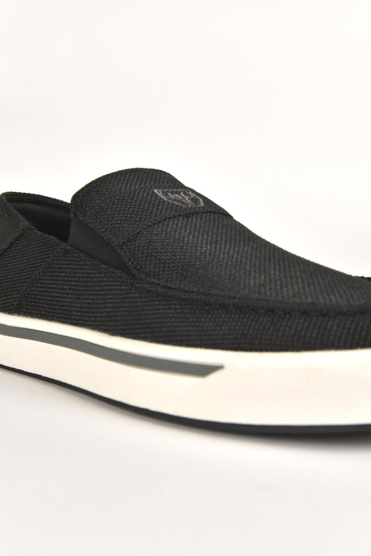 black heather slip-on sneaker men platini back