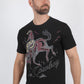 Mens Modern Fit Cotton Stretch Horse-Rider Print T-Shirt