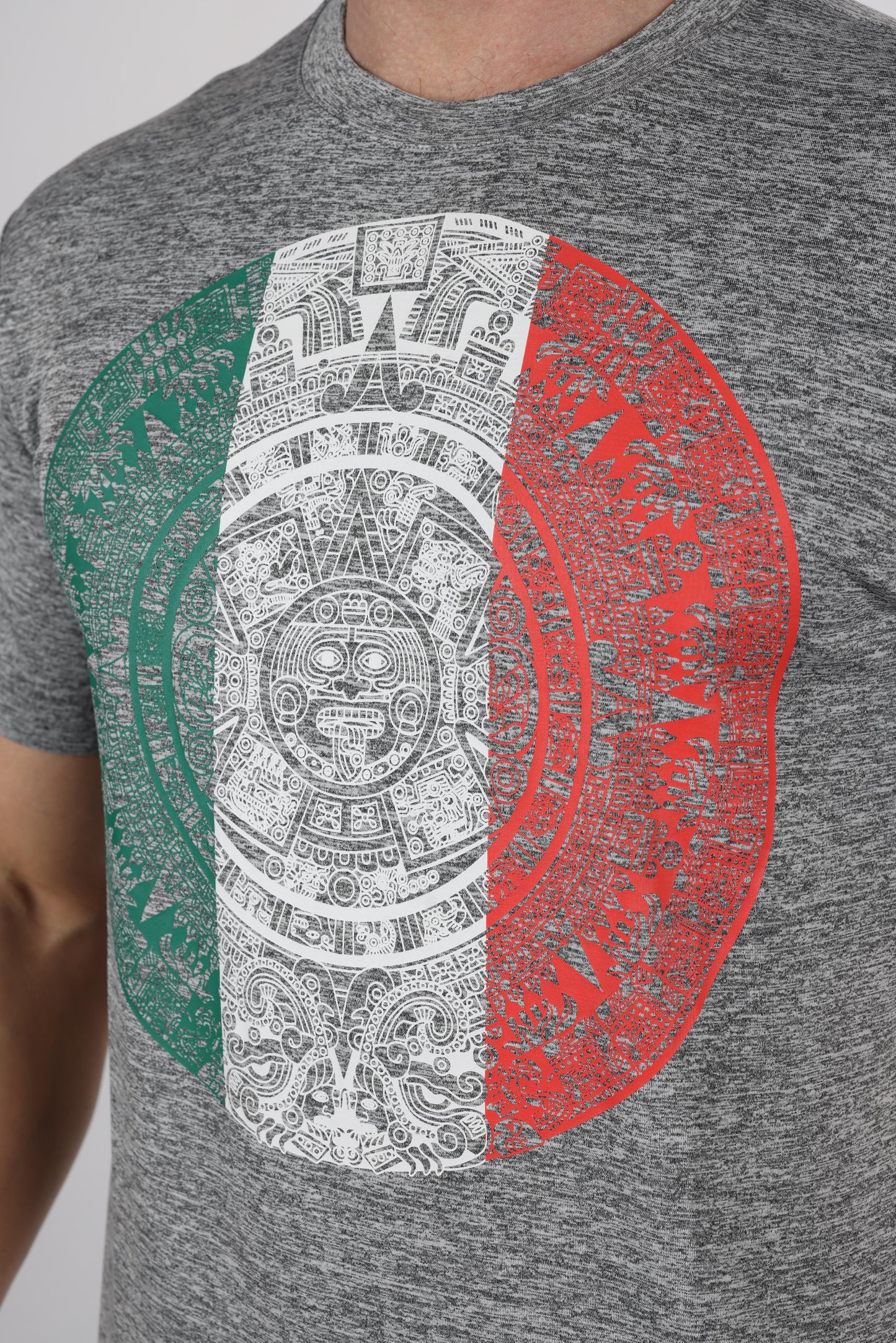 Mens Modern Fit Stretch Aztec Calendar T-Shirt