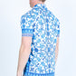 Mens Modern Fit Stretch Baroque Print Polo with Rhinestones