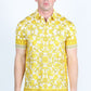 Mens Modern Fit Stretch Baroque Print Polo with Rhinestones