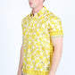 Mens Modern Fit Stretch Baroque Print Polo with Rhinestones