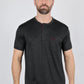 Mens Modern Fit Stretch Henley T-Shirt with Logo