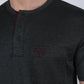 Mens Modern Fit Stretch Henley T-Shirt with Logo