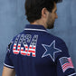 Mens Modern Fit Stretch USA Embroidery Polo