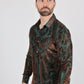 Mens Modern Fit Stretch Velvet Fashion Shirt