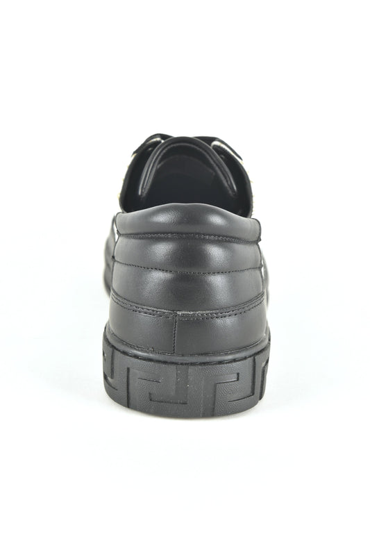 white black multi fabric low-top sneaker men platini detail