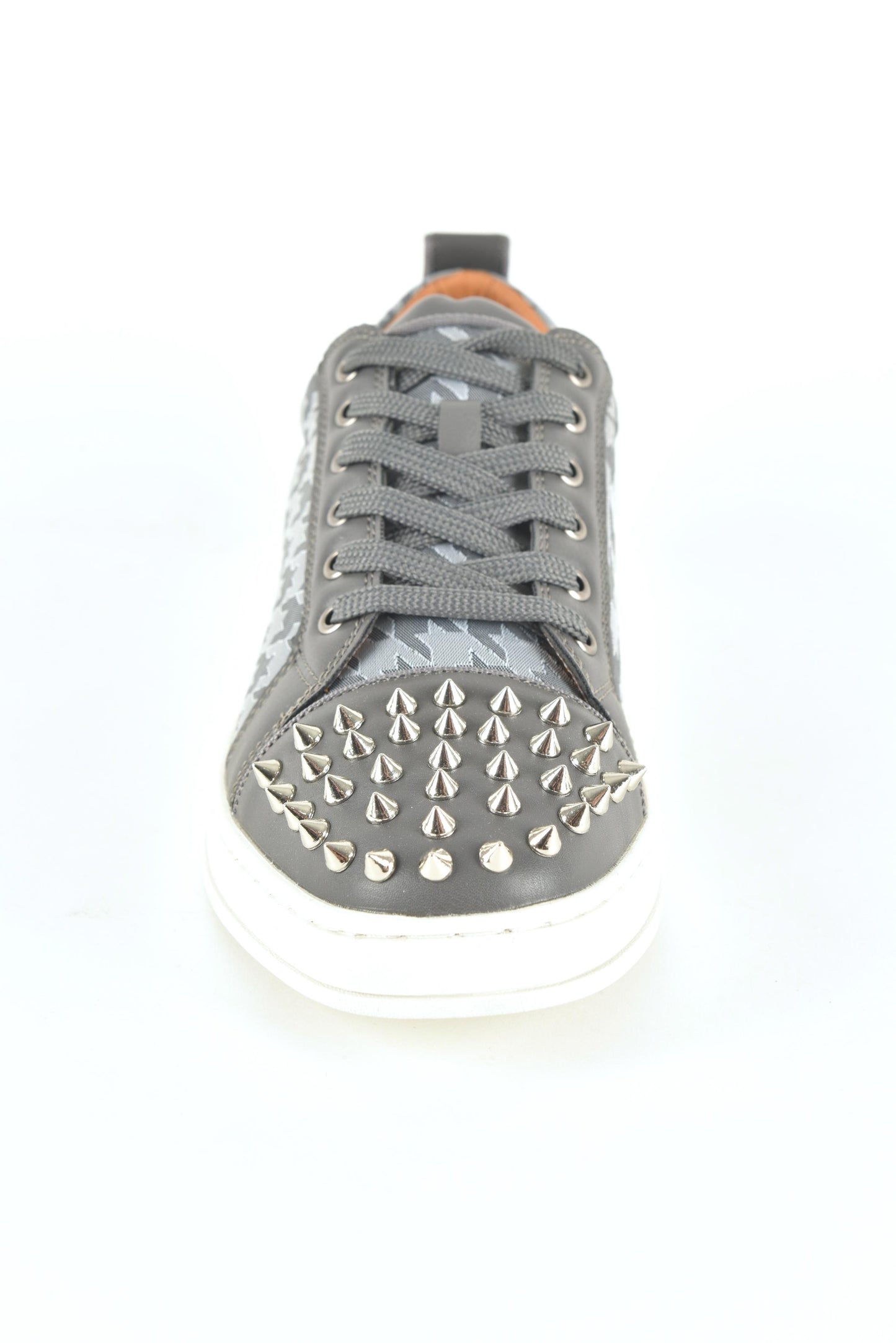 Mens Multi Fabric Low-Top Sneaker With Spikes