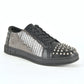 Mens Multi Fabric Low-Top Sneaker With Spikes