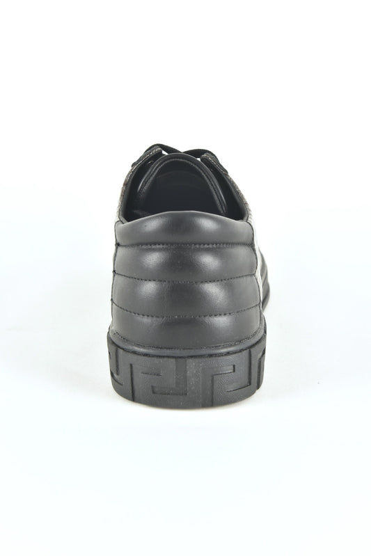 black charcoal spike trim sneaker men platini detail