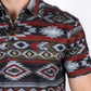 Mens Performance Fabric Modern Fit Stretch Aztec Print Polo