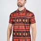 Mens Performance Fabric Modern Fit Stretch Aztec Print Polo