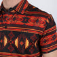Mens Performance Fabric Modern Fit Stretch Aztec Print Polo